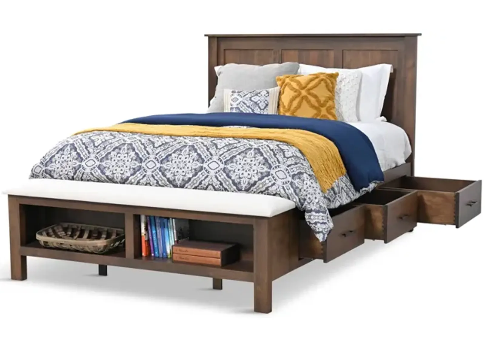 Williamsport Storage Bed With Upholstered Footboard Bench