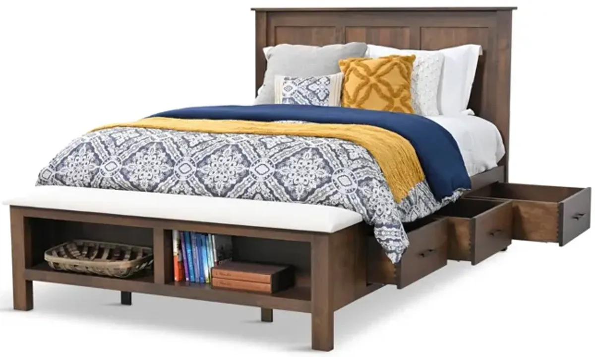 Williamsport Storage Bed With Upholstered Footboard Bench