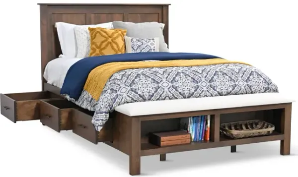 Williamsport Storage bed with upholstered footboard bench