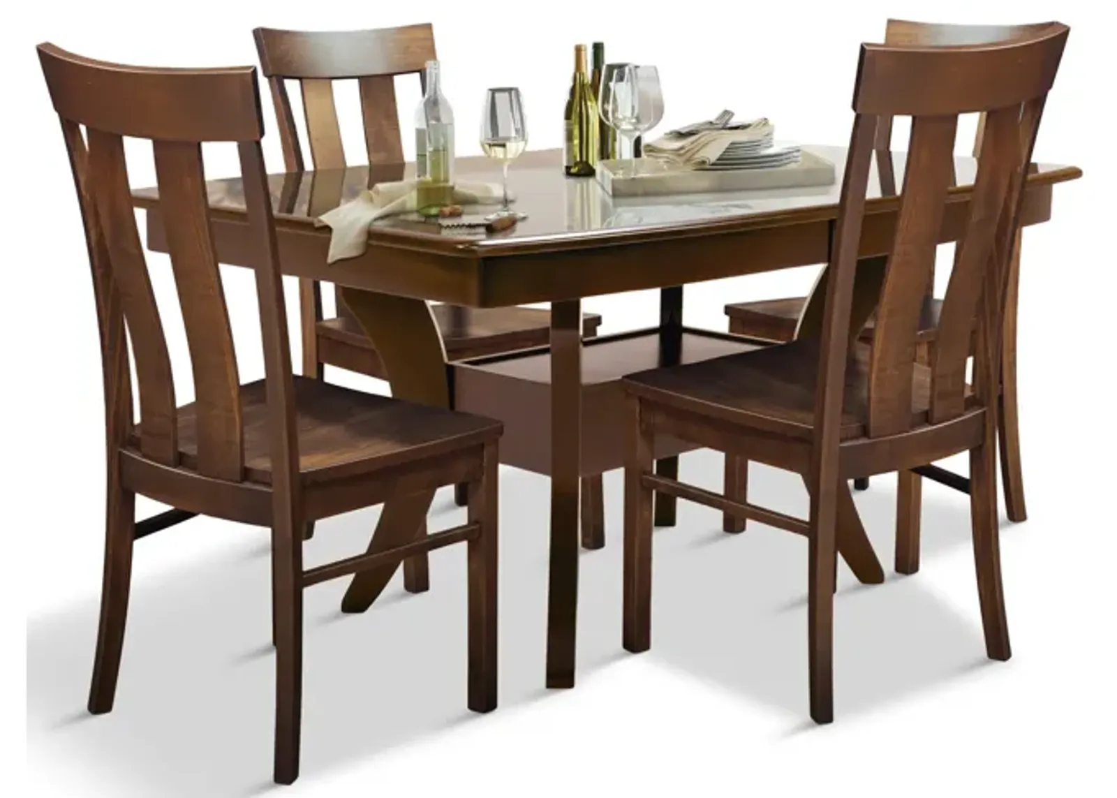 Covina Table With 4 Covina Homestead Chairs