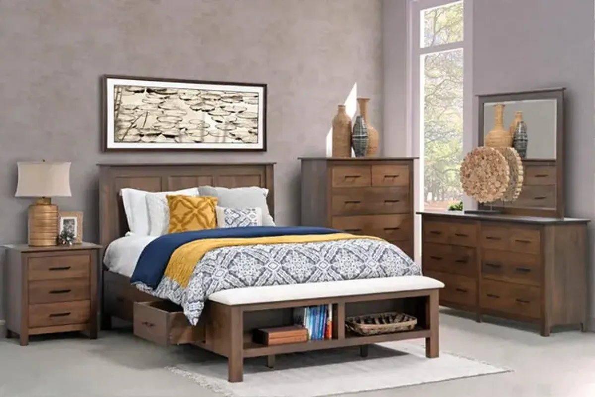 Williamsport King Storage Bed With Upholstered Footboard Bench Suite