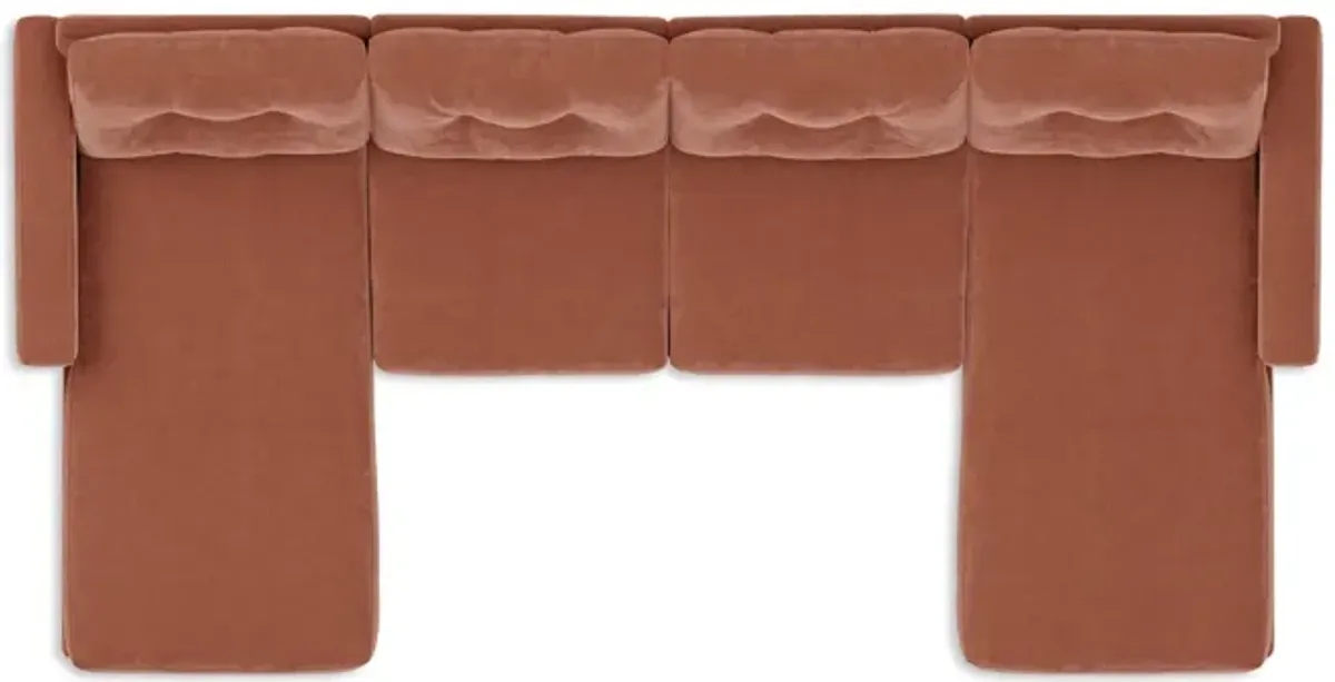 ModularOne 4 Piece Sectional - Cantaloupe