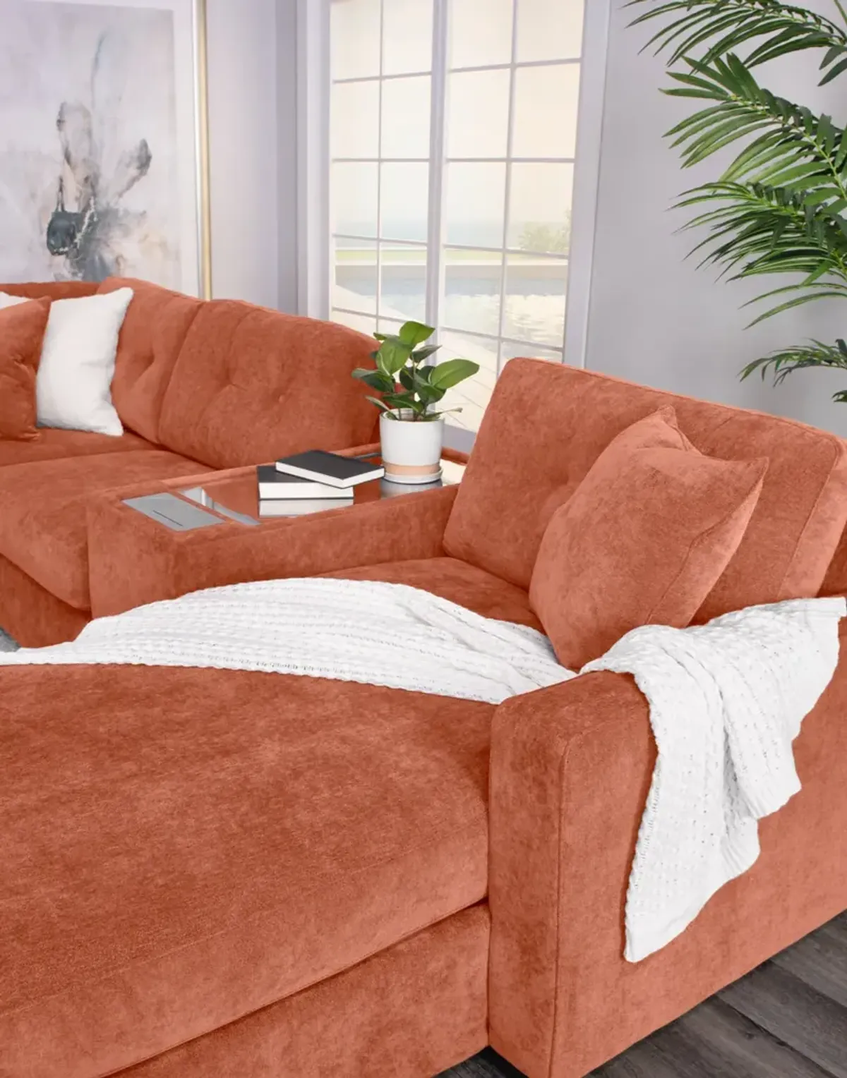 ModularOne 7 Piece Sectional - Cantaloupe