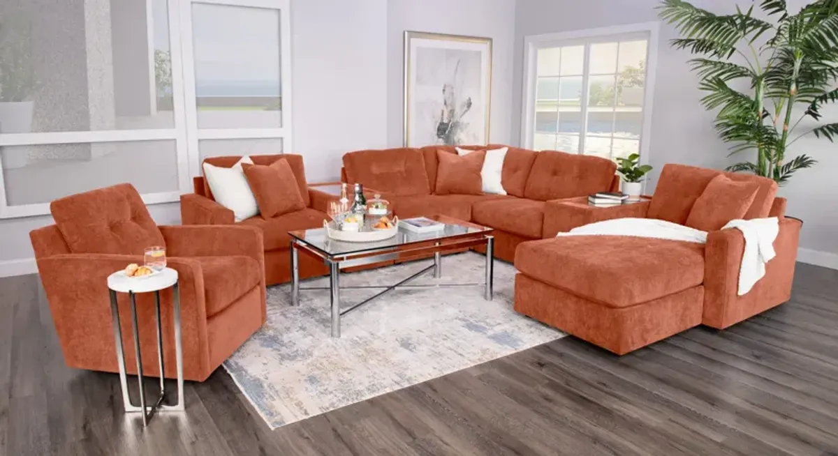 ModularOne 7 Piece Sectional - Cantaloupe