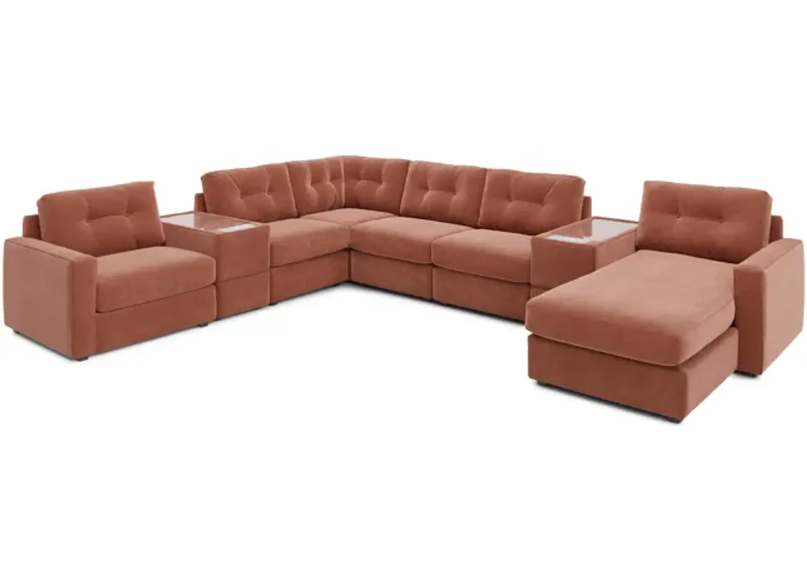 ModularOne 8 Piece Sectional - Cantaloupe