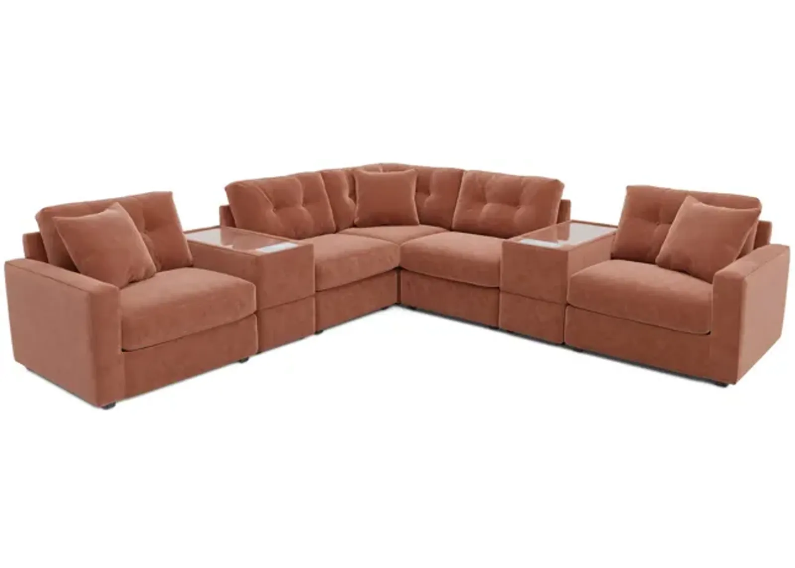 ModularOne 7 Piece Sectional - Cantaloupe