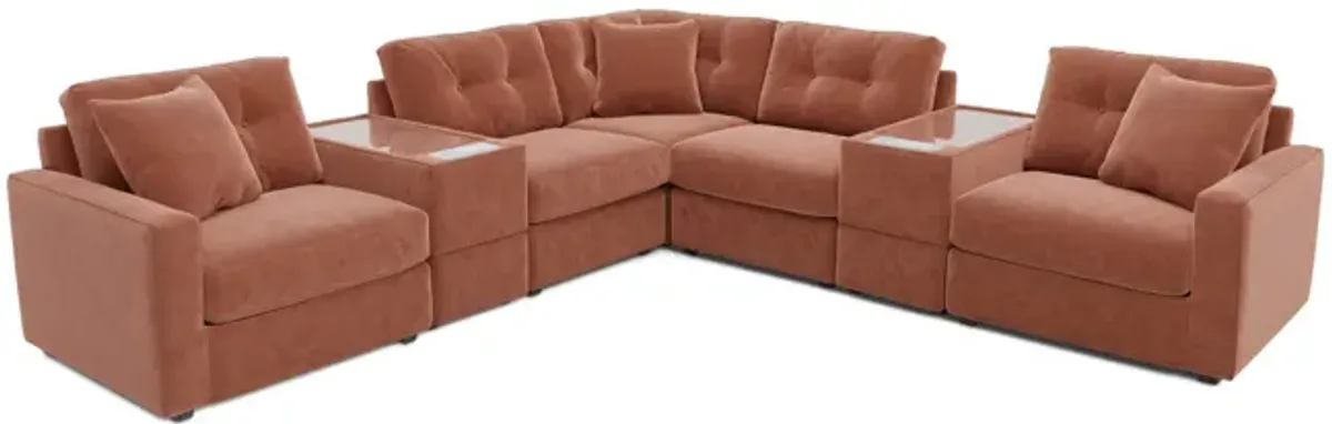 ModularOne 7 Piece Sectional - Cantaloupe