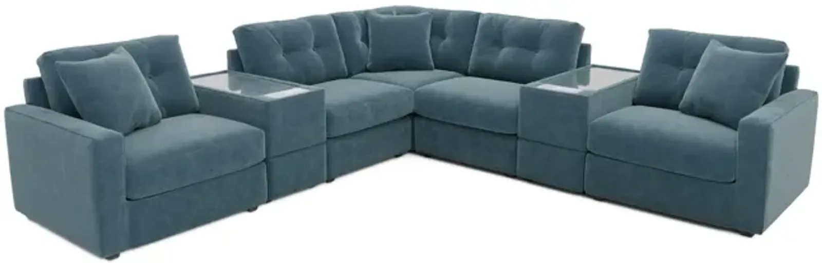 ModularOne 7 Piece Sectional - Teal