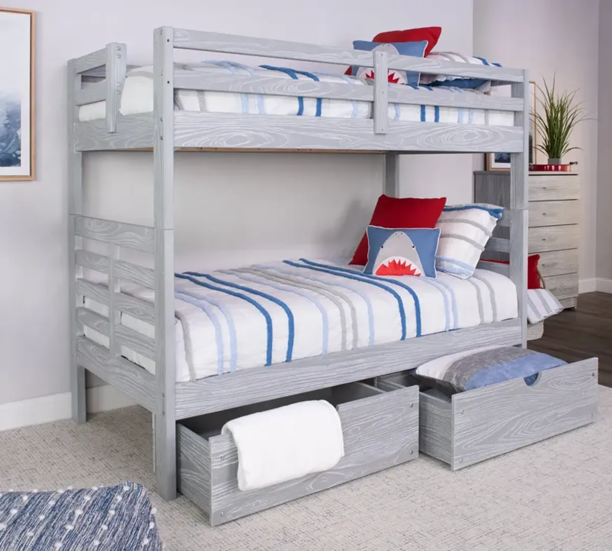 Skyler Twin Twin Bunk - Aspen Grey