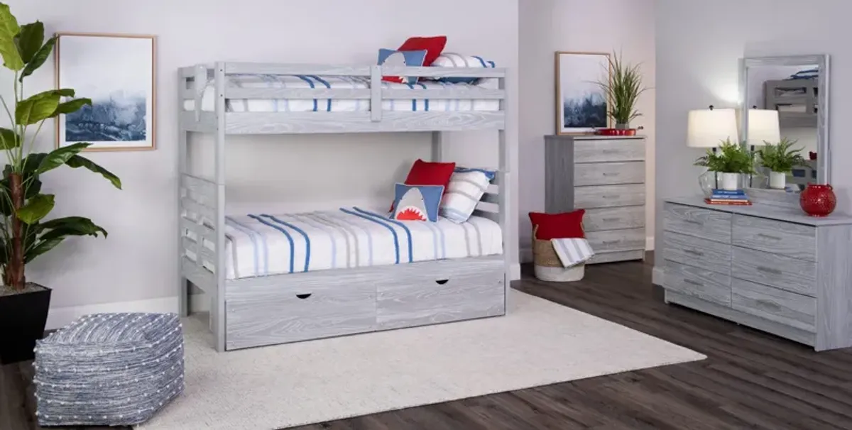 Skyler Twin Twin Bunk - Aspen Grey