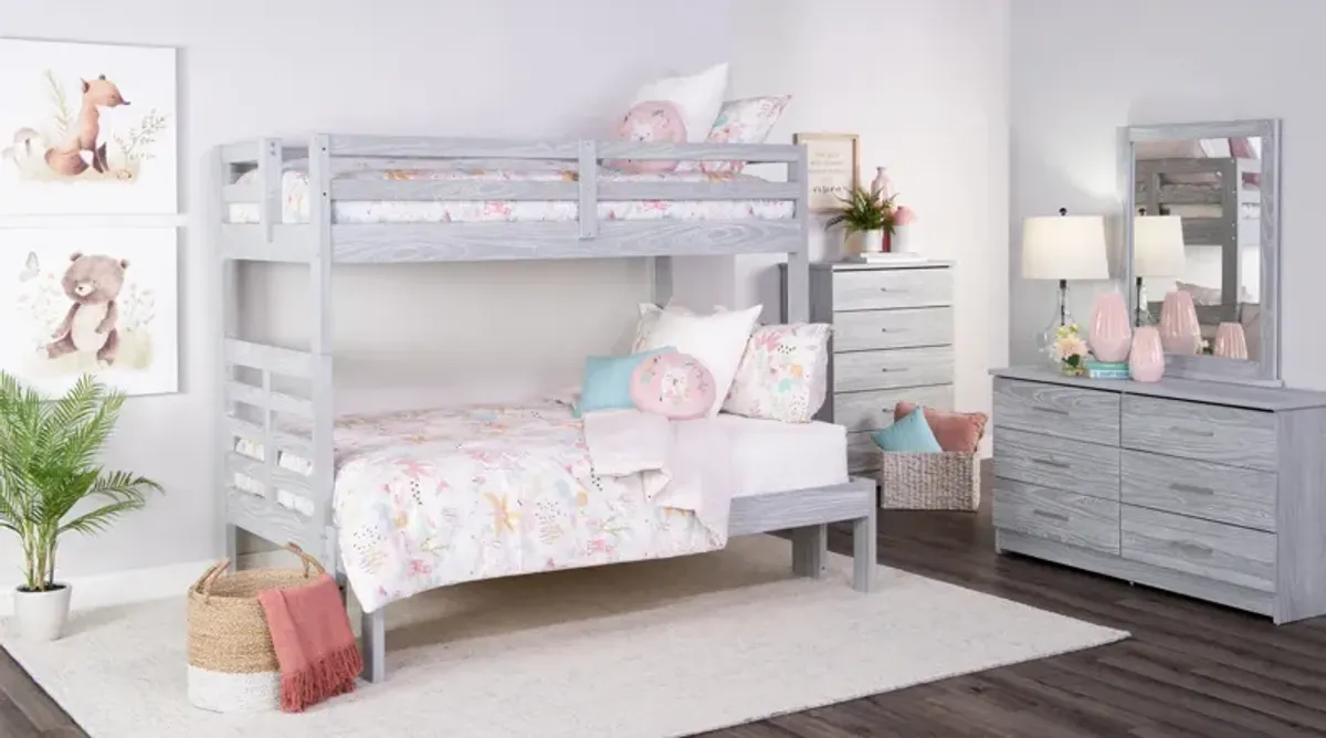 Skyler Twin Full Bunk - Aspen Grey