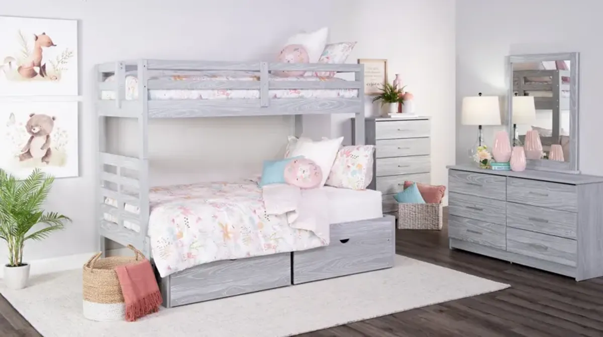 Skyler Twin Full Bunk - Aspen Grey