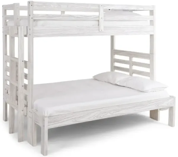 Skyler Twin Full Bunk Bed With Ladder - White