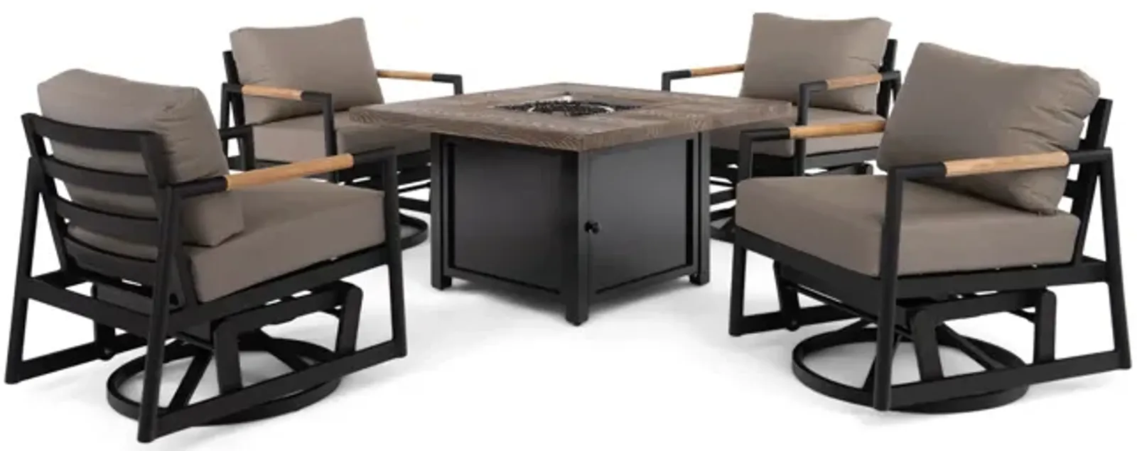 Eden Metro 5 Piece Fire Table Set