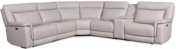 Marie 6 Piece Leather Power Reclining Sectional