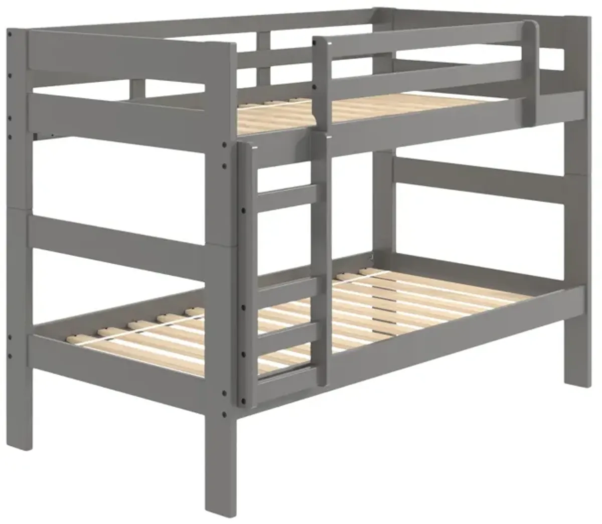 Zaven Twin Twin Bunk Bed - Gray