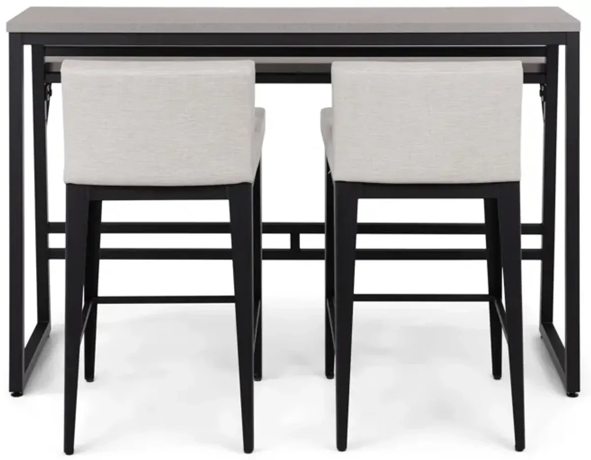 Crawford 54  Sofa Bar Table With 2 Ethan Stools