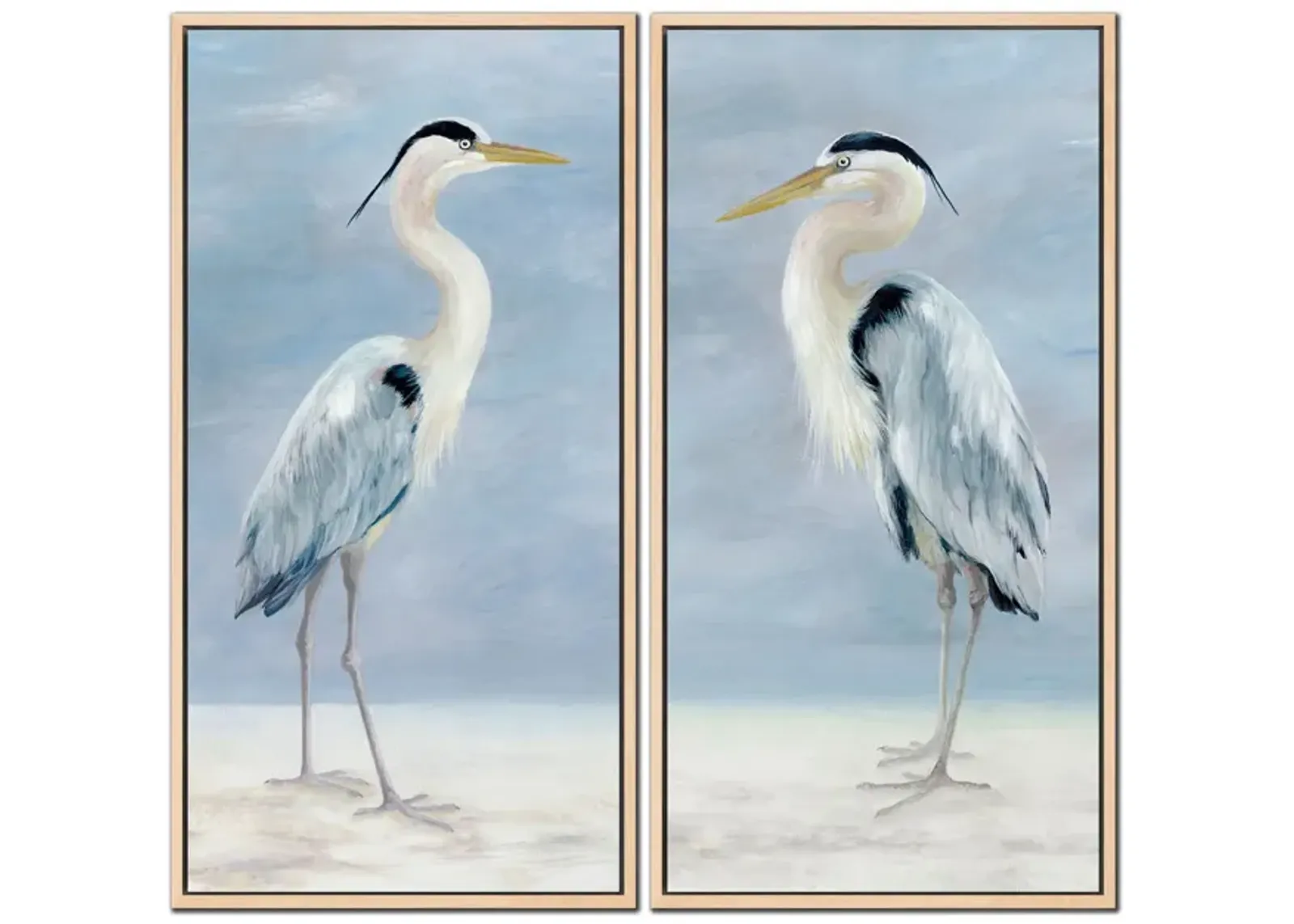 Coastal Calm Framed Canvas Art Set of 2