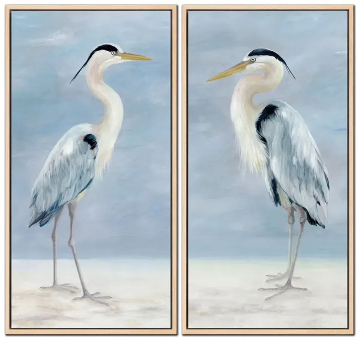 Coastal Calm Framed Canvas Art Set of 2