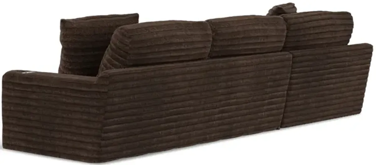 Portia Sectional Left Chaise - Chocolate