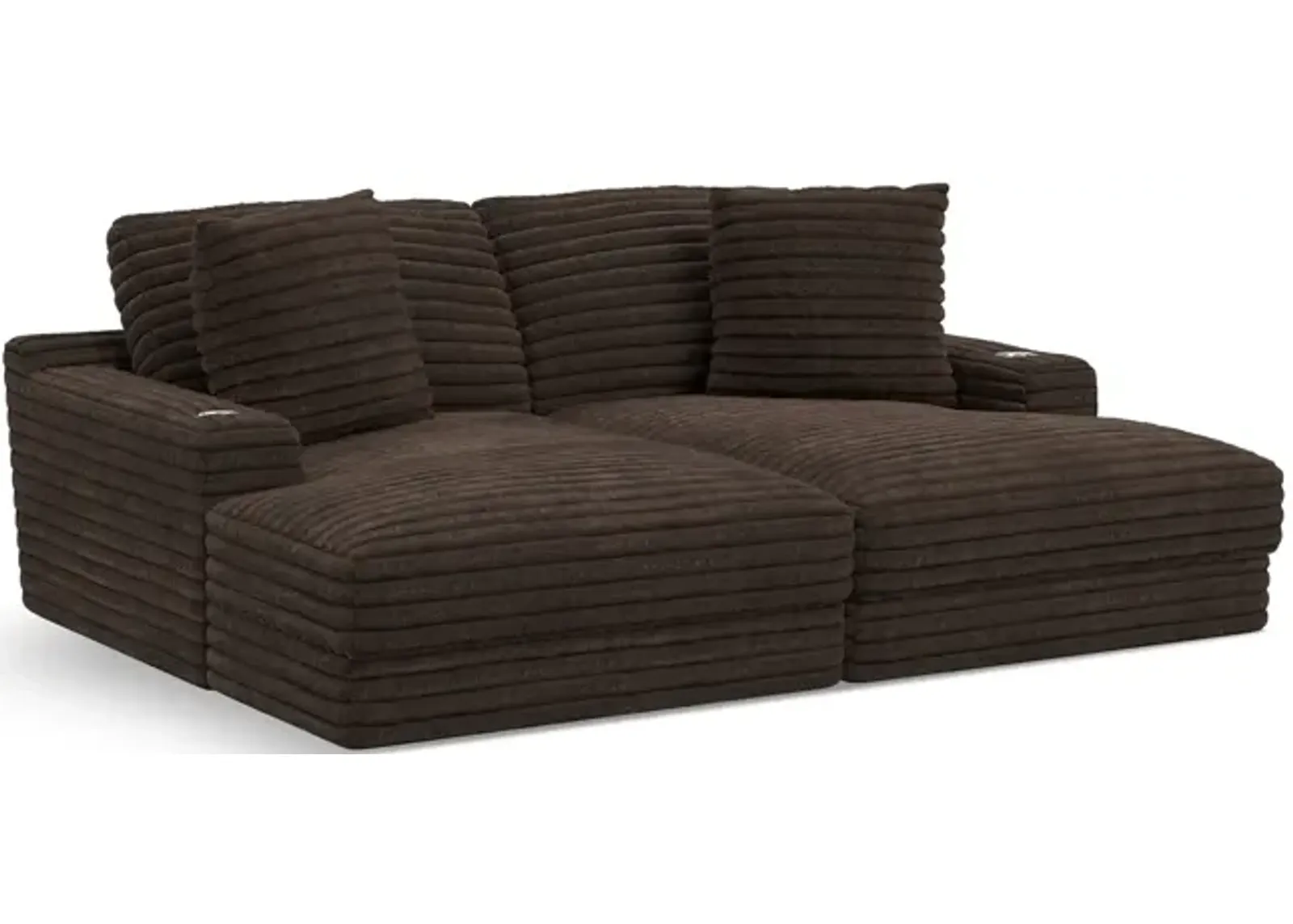 Portia Sectional - Chocolate