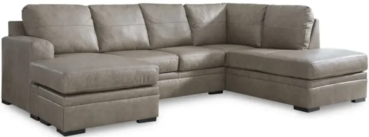 Moana Leather Sectional with Left Chaise