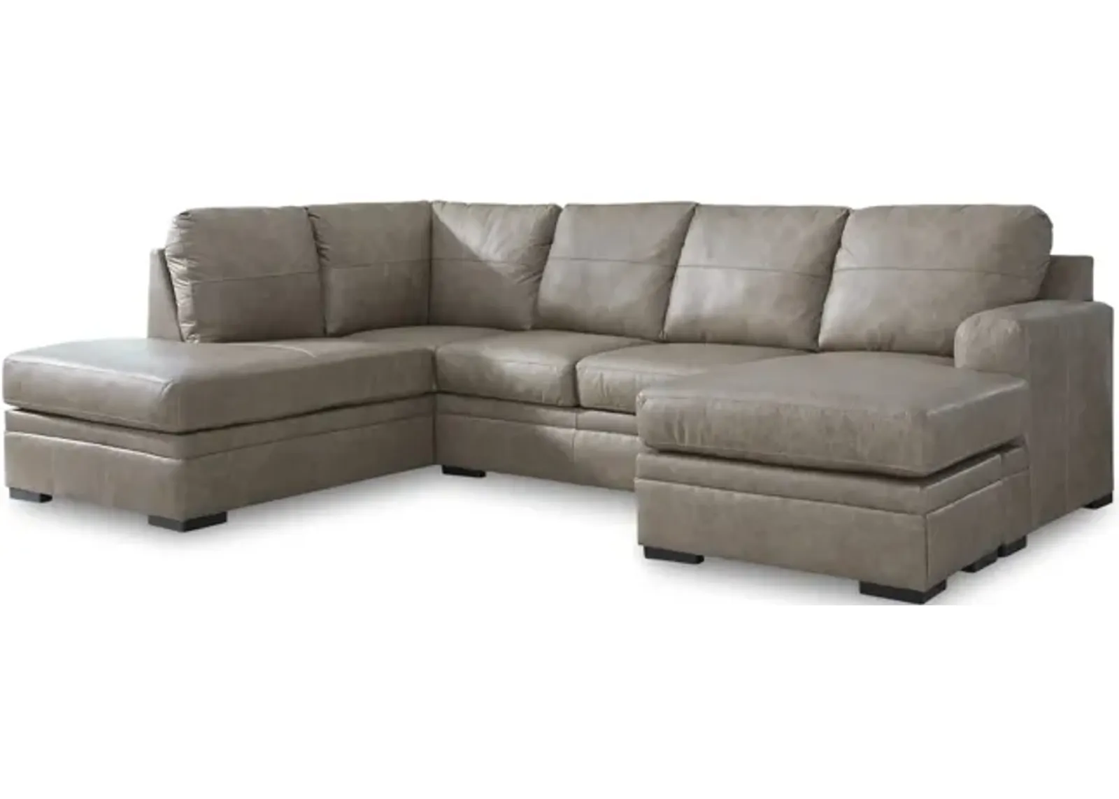 Moana Leather Sectional with Right Chaise