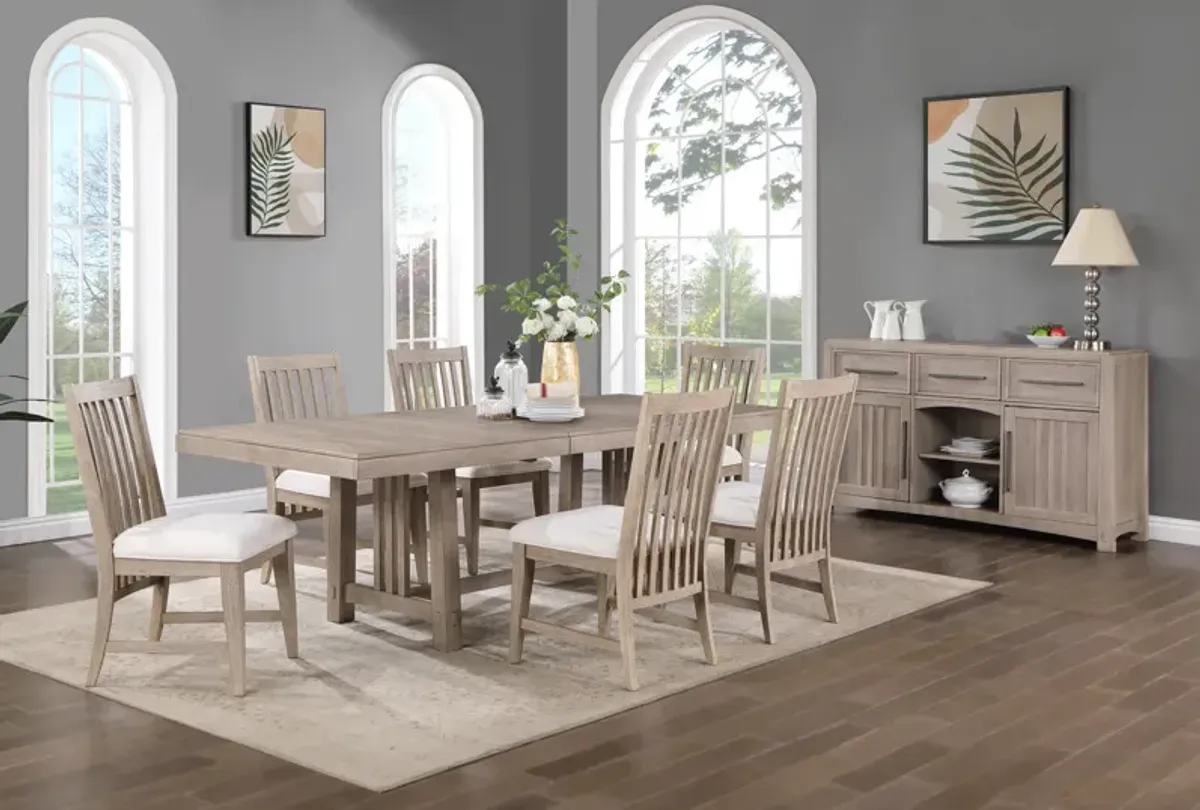 Boston Trestle Table With 4 Side Chairs