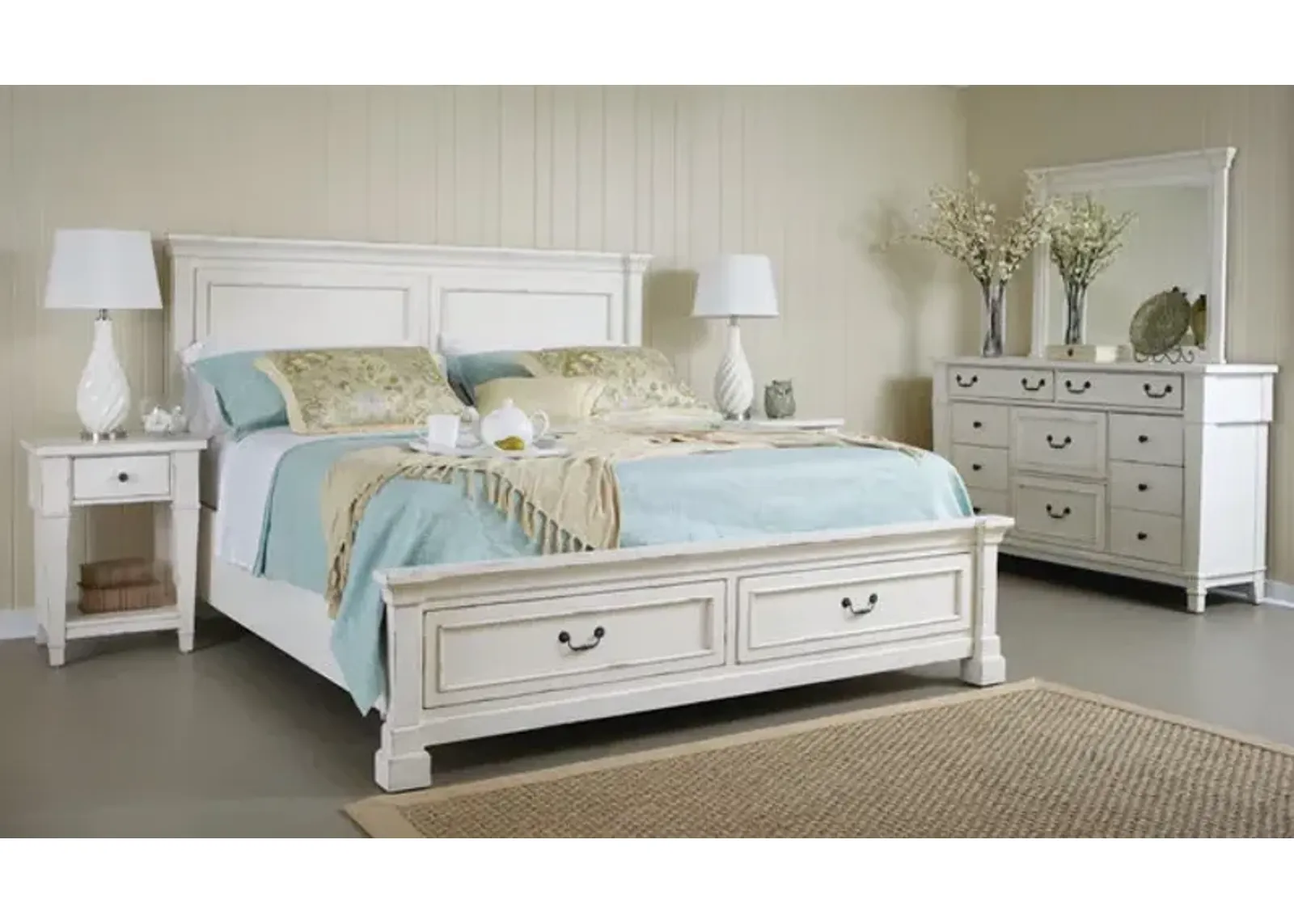 Stoney Creek Queen Storage With 1 Drawer Nightstand