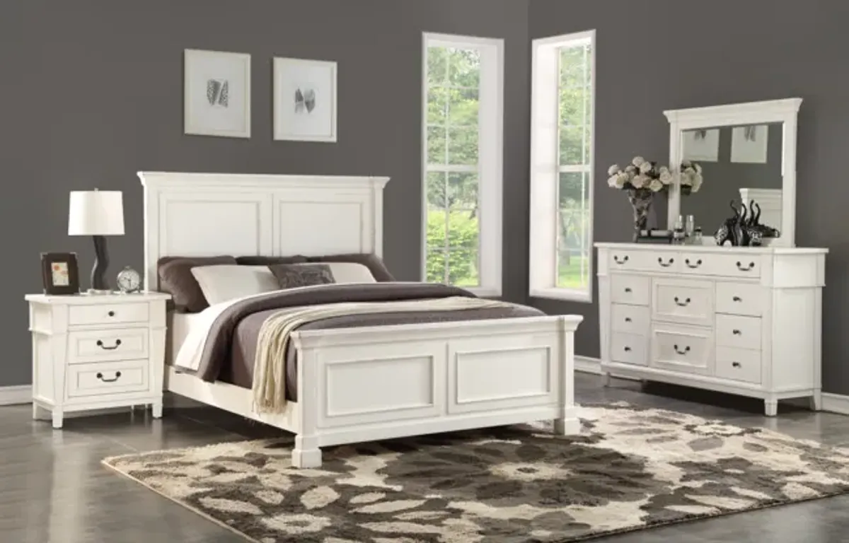 Stoney Creek Queen Panel Bedroom Suite w 3 Drawer Nightstand