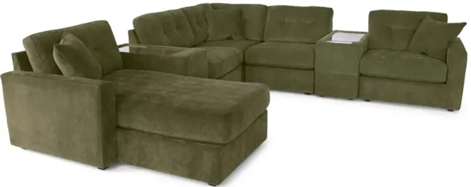 ModularOne 7 Piece Sectional - Moss