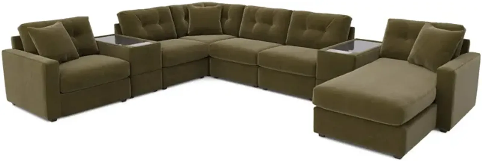 ModularOne 8 Piece Sectional - Moss