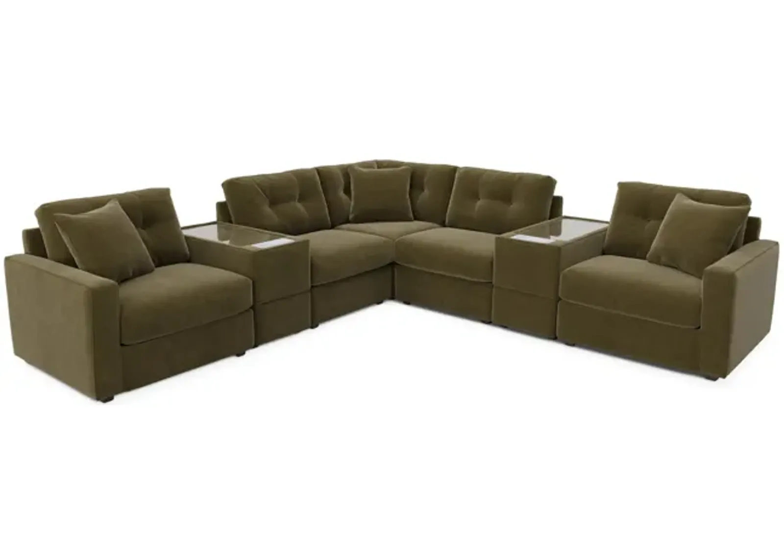 ModularOne 7 Piece Sectional - Moss