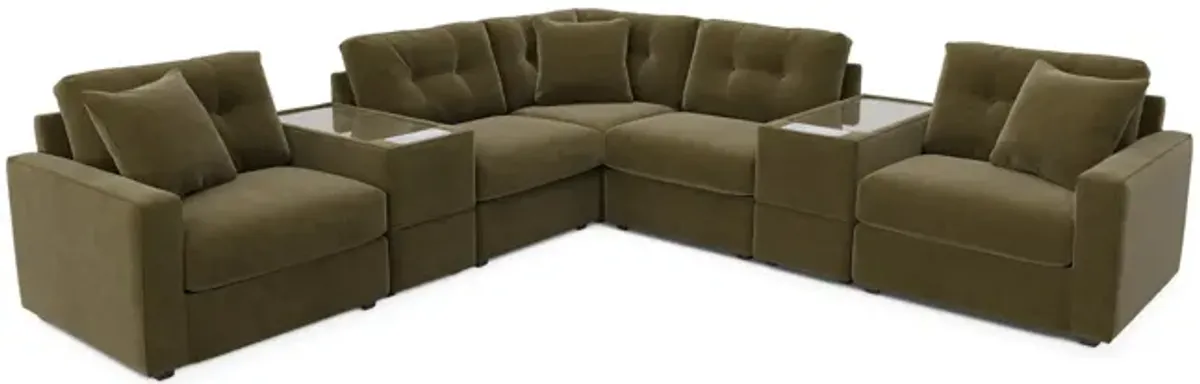 ModularOne 7 Piece Sectional - Moss