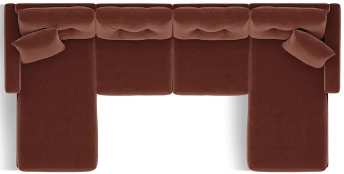 ModularOne 4 Piece Sectional - Merlot