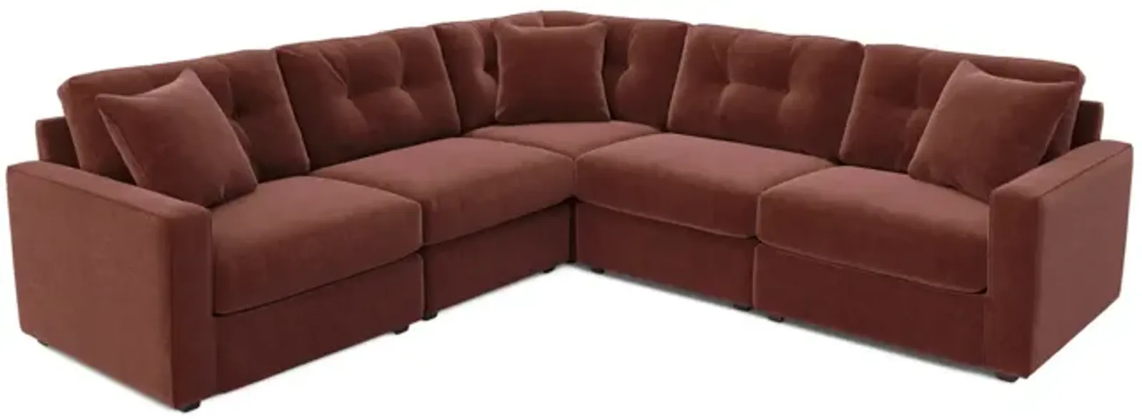 ModularOne 5 Piece Sectional - Merlot