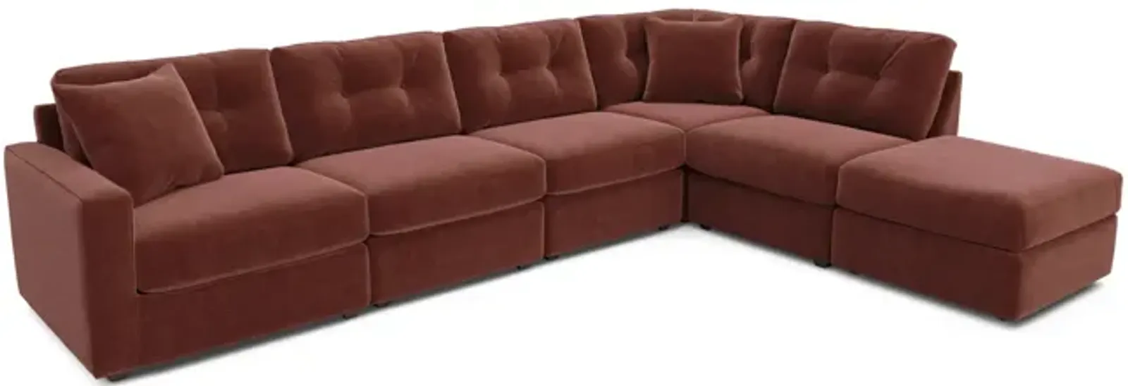 ModularOne 6 Piece Sectional - Merlot