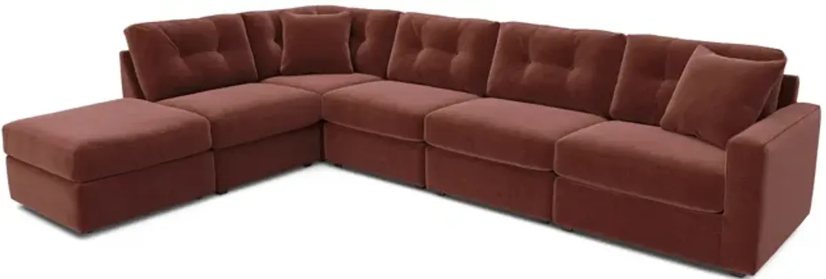 ModularOne 6 Piece Sectional - Merlot