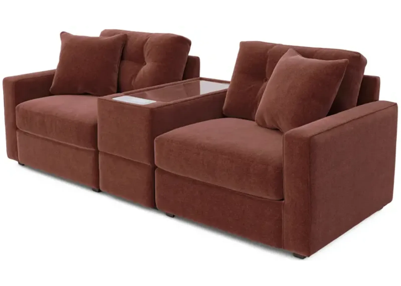 ModularOne 3 Piece Sectional - Merlot