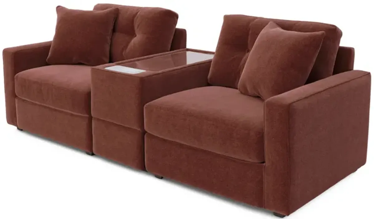 ModularOne 3 Piece Sectional - Merlot