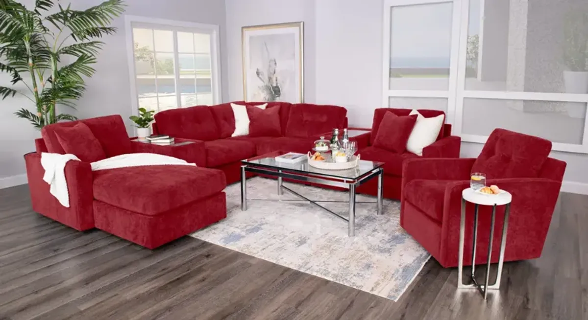 ModularOne 7 Piece Sectional - Merlot