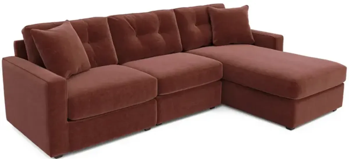 ModularOne 3 Piece Sectional - Merlot