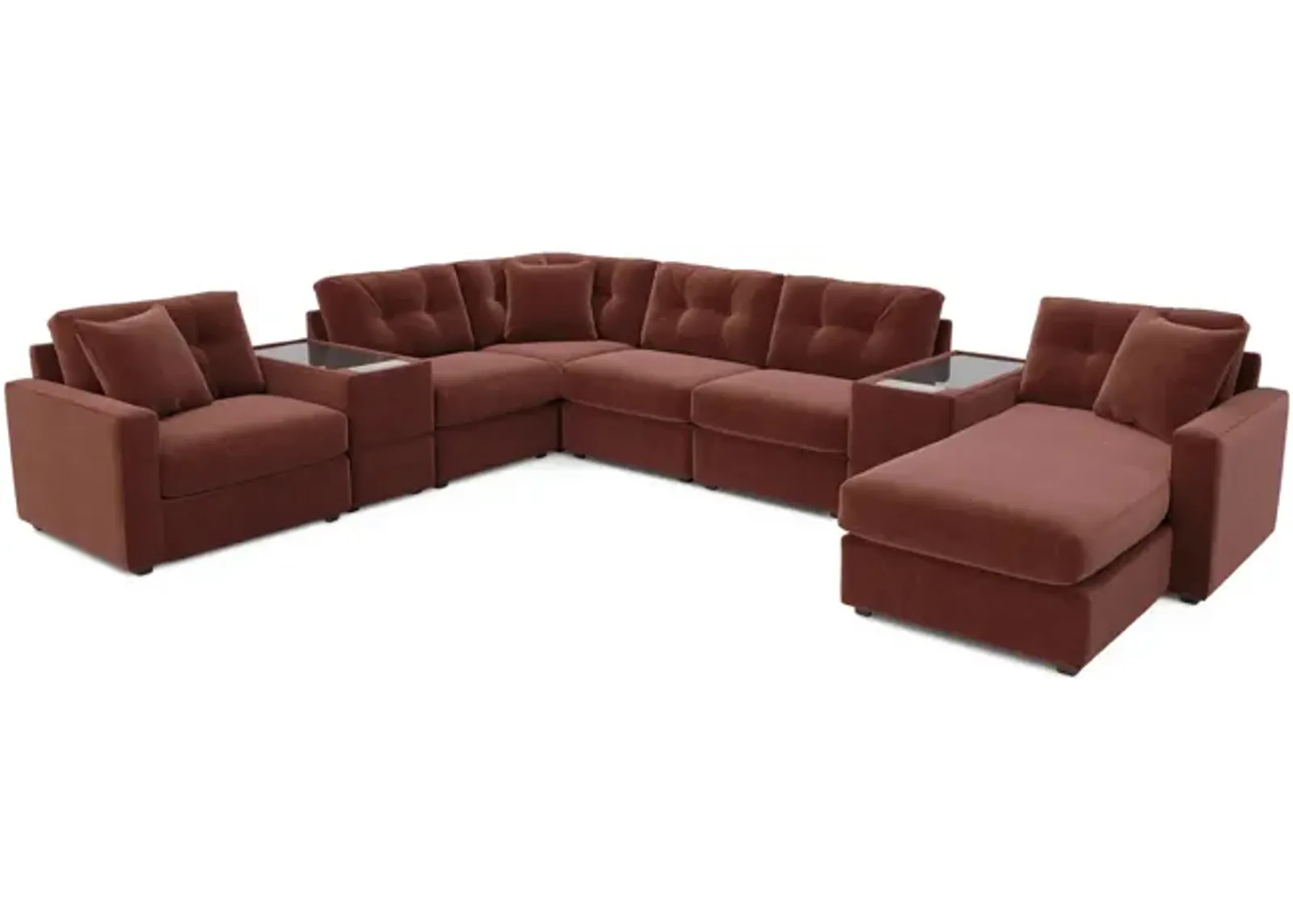 ModularOne 8 Piece Sectional - Merlot