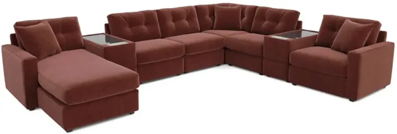 ModularOne 8 Piece Sectional - Merlot