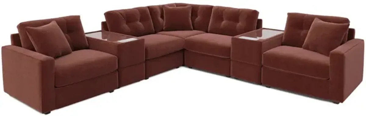 ModularOne 7 Piece Sectional - Merlot