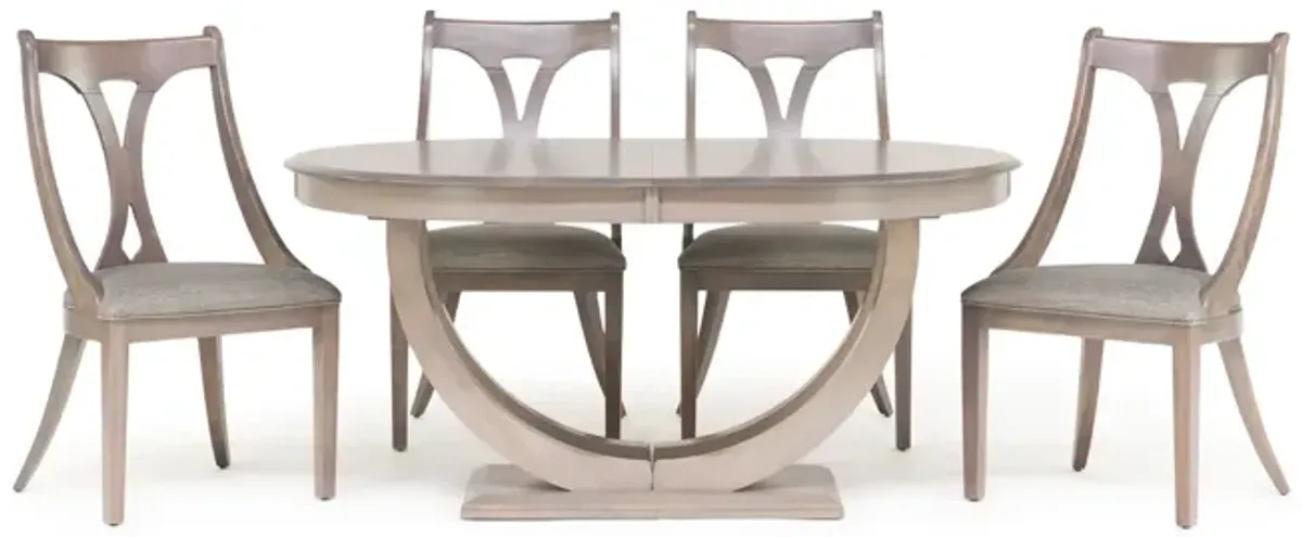 Simonne II Oval Table With 4 Side chairs