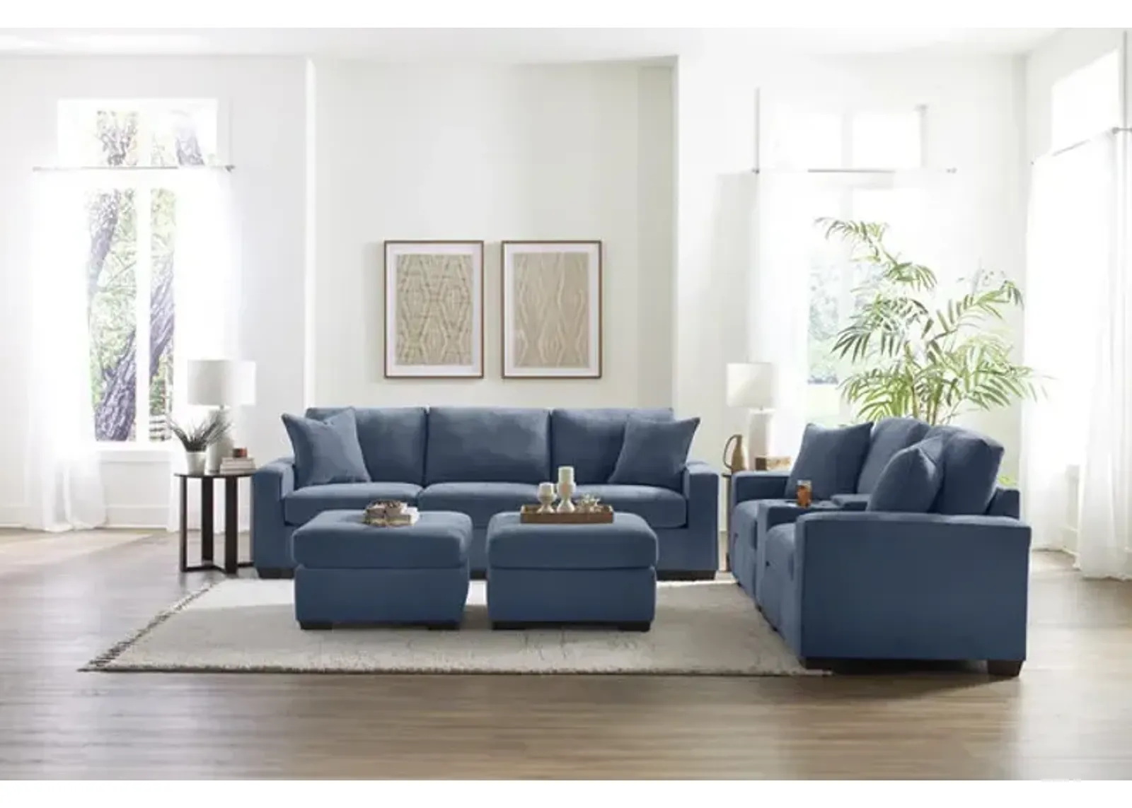 Knox 3 Piece Modular Sectional - Slate