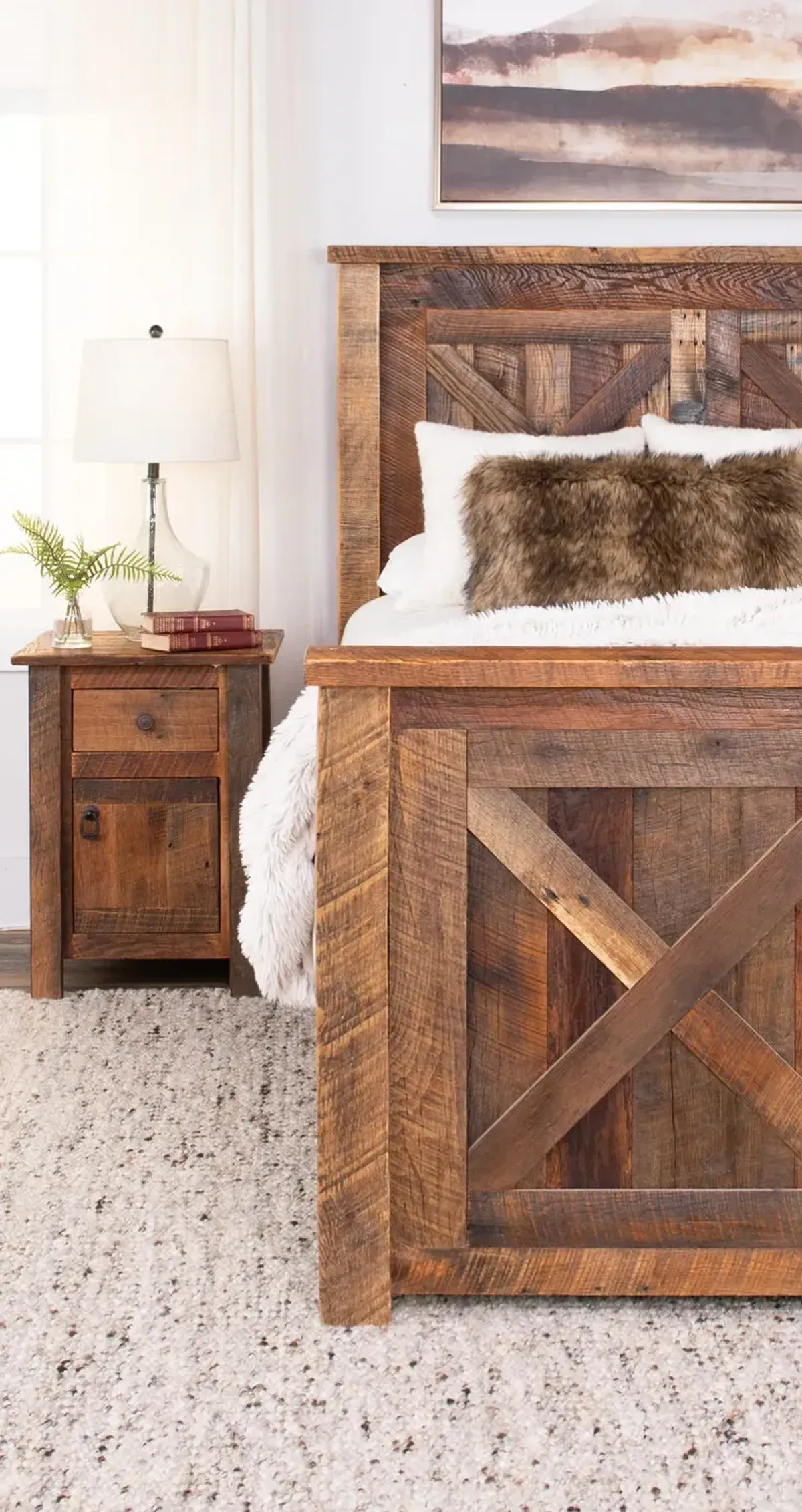 Barnwood Barndoor Bedroom Suite - Queen