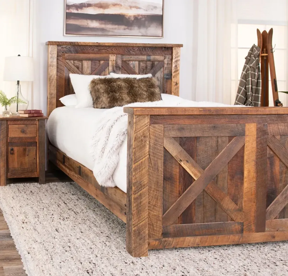 Barnwood Barndoor Bedroom Suite - Queen