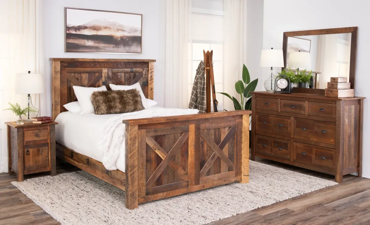 Barnwood Barndoor Bedroom Suite - King